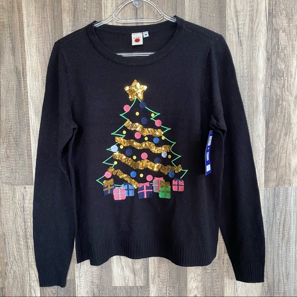 Ugly Christmas Sweater Sweaters - Dari Christmas Tree Festive Sweater M